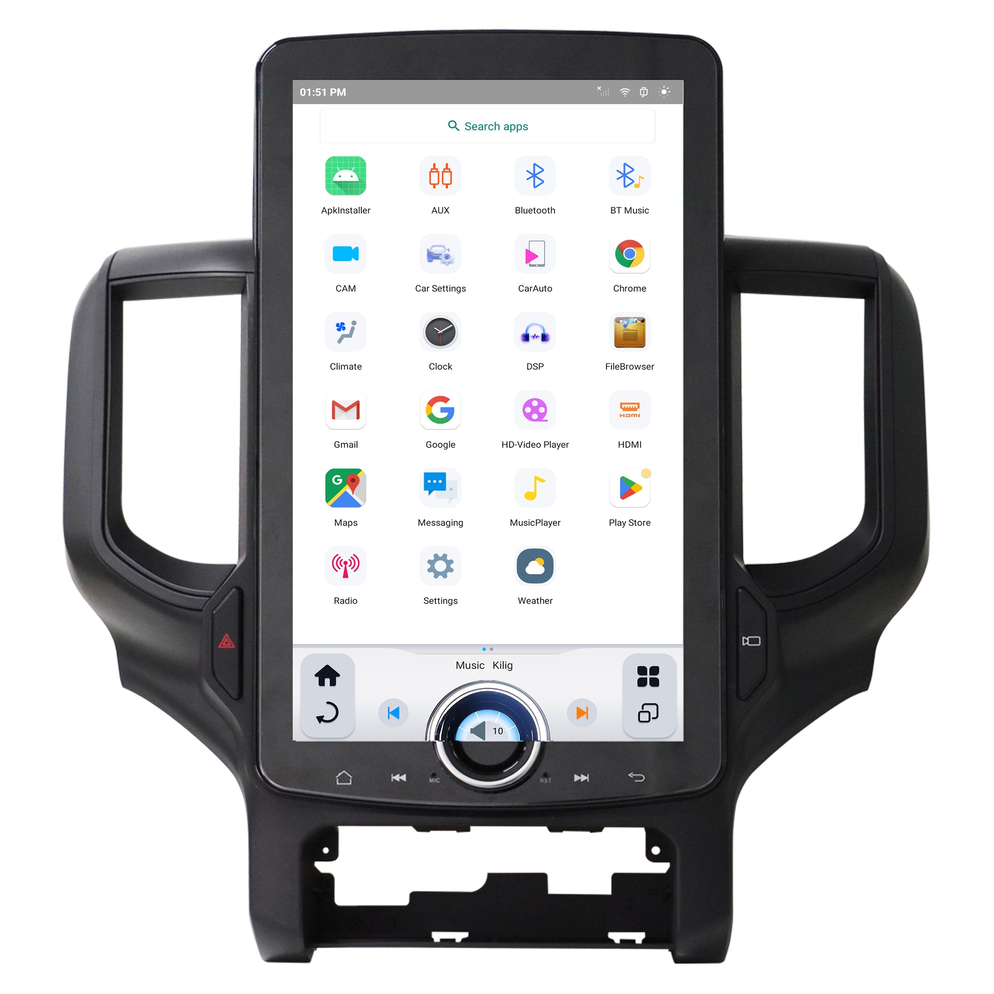 15.6" XL “T”-Style Car Radio for 2019-2022 RAM Trucks