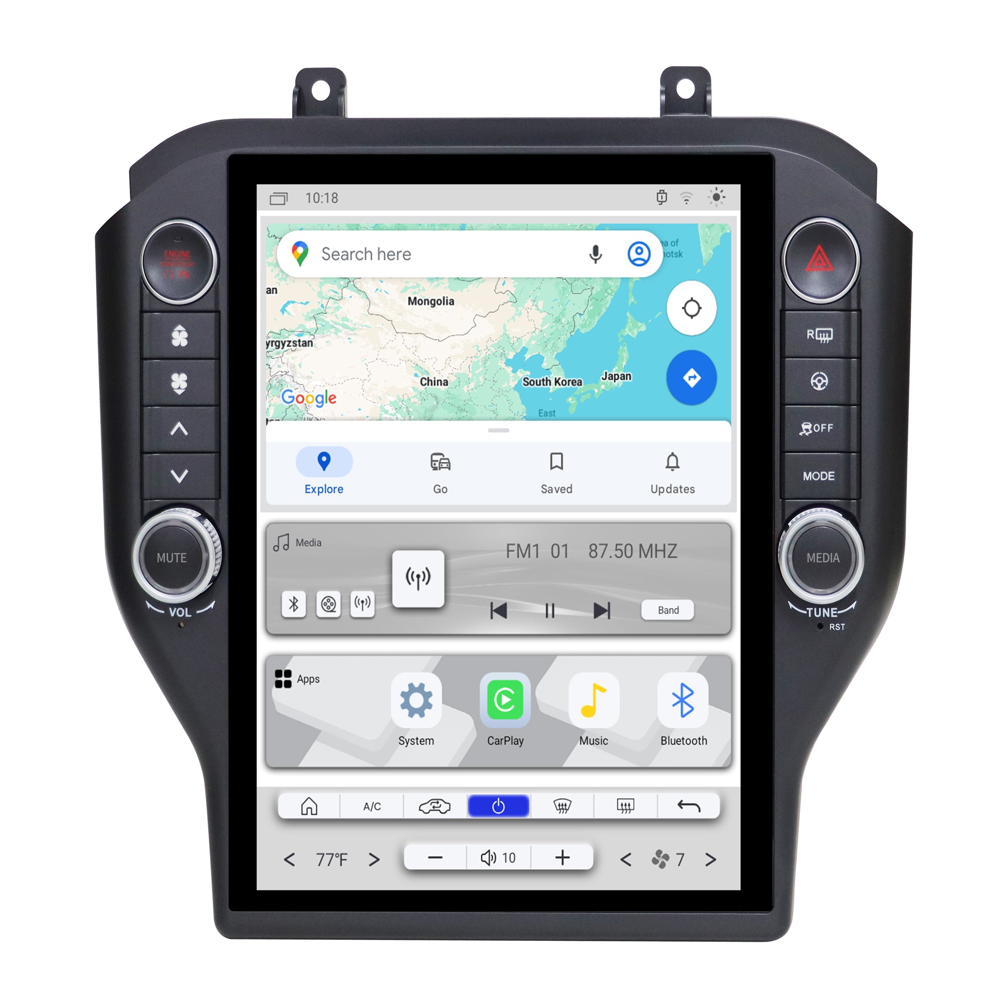 LINKSWELL T-style Lite 2 Car Radio Stereo for Ford Mustang 2015-2023 with Wireless CarPlay & Android Auto, Dual WiFi & Bluetooth, GPS