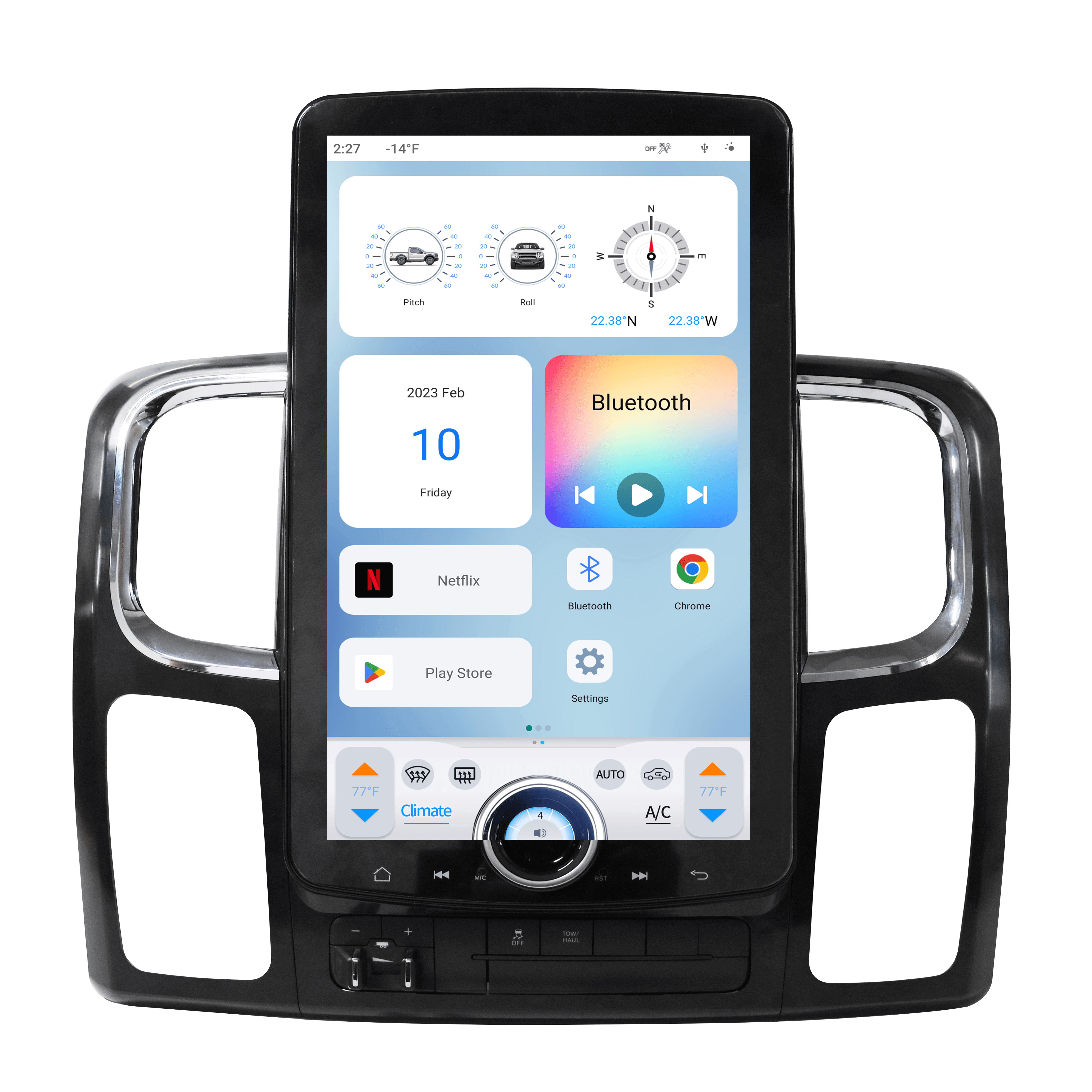 Linkswell 2013-19 RAM Trucks XL “T”-Style Car Radio main image