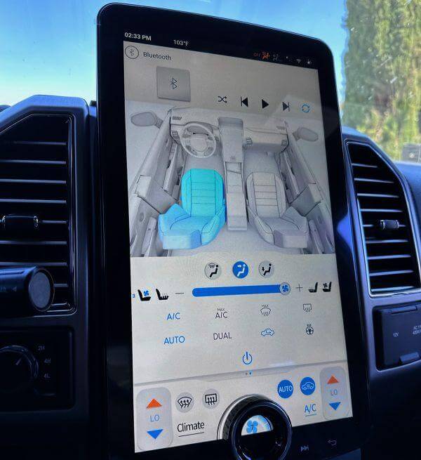 Linkswell 2018-22 Ford Expedition XL “T”-Style Car Radio Actual Installation Chart