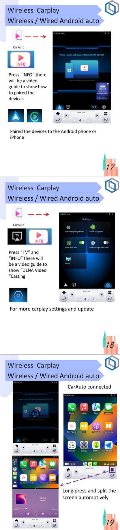 LINKSWELL GEN 6 13 inch Android 11 Car Stereo for Toyota Tacoma 2016-2023 T-Style Radio Head Unit Replacement Wireless CarPlay Android Auto 8+128G Support 4G SIM Card Quick Boot Wifi Bluetooth
