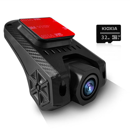 Dash Cam with 32GB Micro SD Card Ultra Clear Night Vision Driving Camera Wide-Angle Lens USB DVR Video Recorder