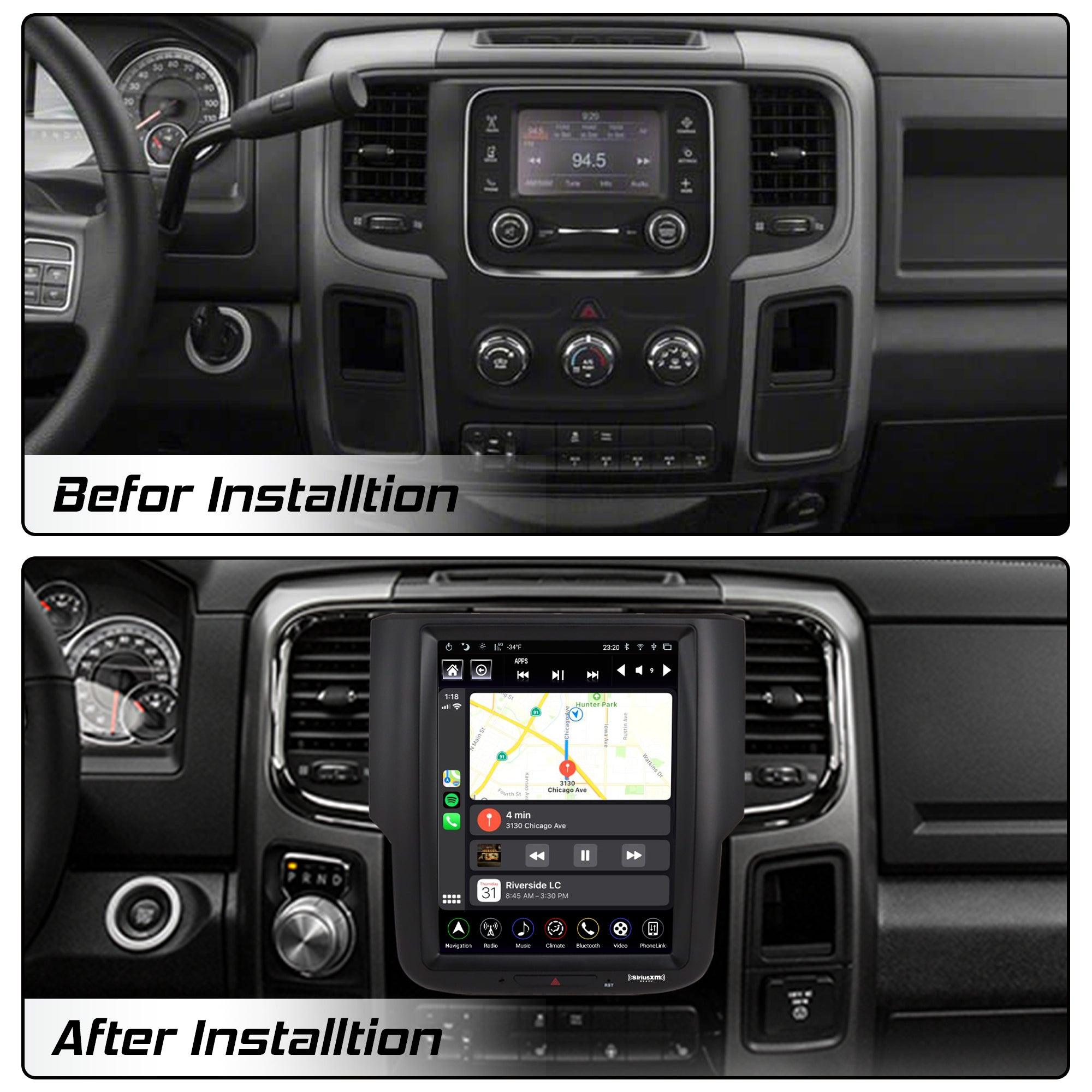 2014-2018 Dodge RAM / 2019-up Classic Dodge RAM Car Radio Replacement Linkswell Gen 5 T-Style 10.4 inch Audio