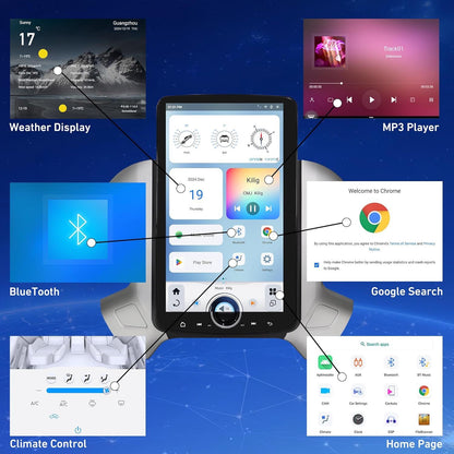 2014-2019 GM Trucks XL “T”-Style Car Radio Replacement with 15.6" Screen Android 11 Carplay FM/AM Bluetooth Support Rear Camera