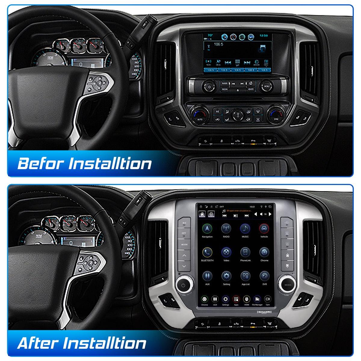 2014-2018 Chevrolet Sliverado/GMC Sierra Car Audio Replacement Linkswell Gen 5 T-Style 12.1 inch Car Radio