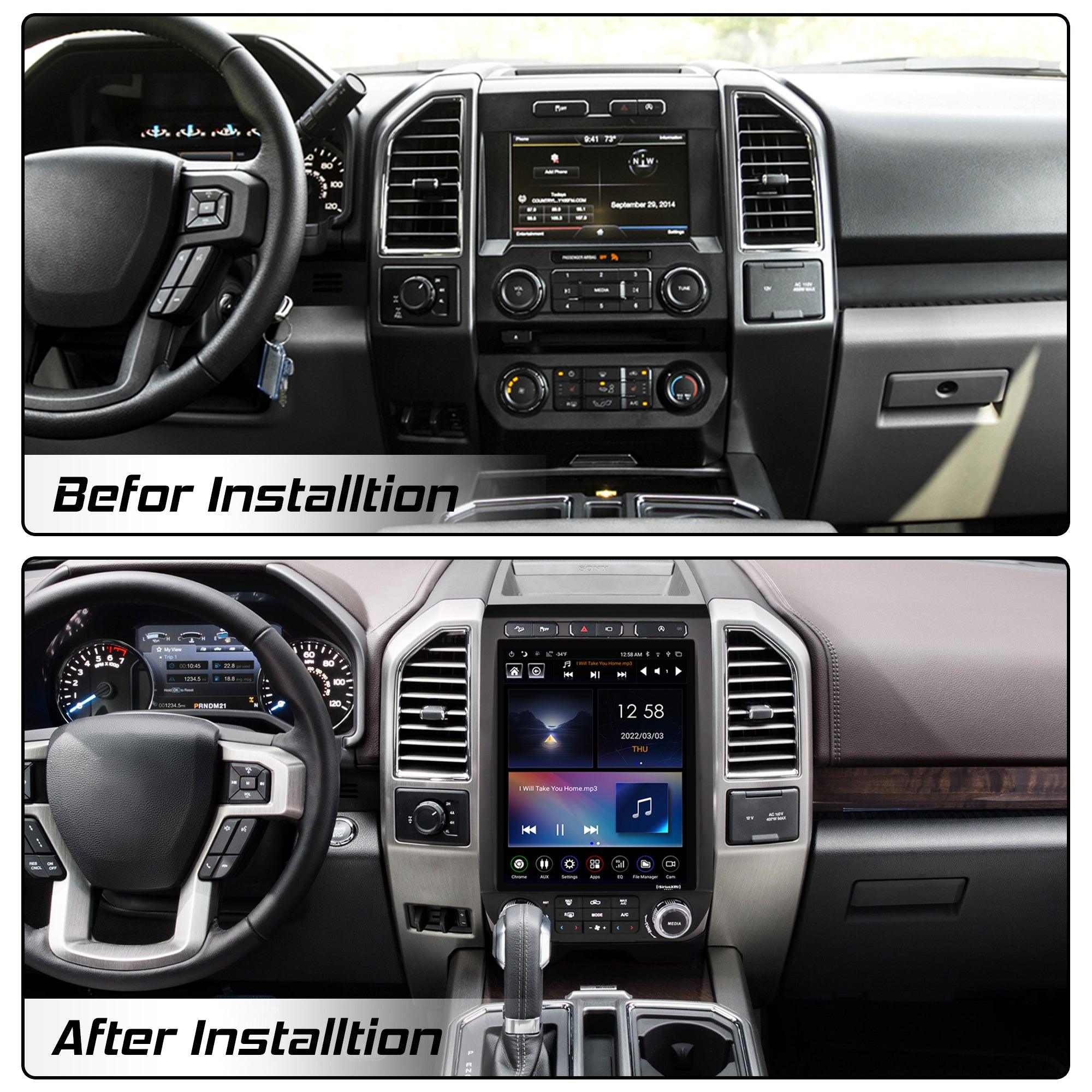 2015-2020 Ford F150 & 2017-up Super Duty F250/F350 T-Style 12.1 inch Radio Replacement Linkswell Gen 5 Vehicle Radio