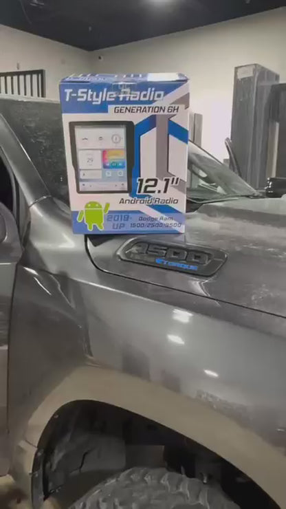 Gen 6 T Style Radio for 2019-2023 RAM 1500/2500/3500/4500 Stereo Upgrade with Android 11 Wireless Carplay GPS Navigation FM/AM/RDS